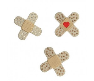 Stickdatei - Doppel Pflaster & Doppel Pflaster Herz